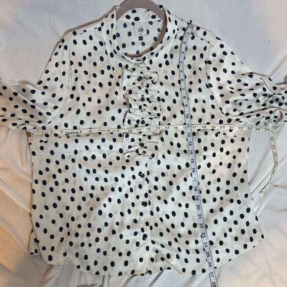 CAbi Black and White Polka Dot Blouse - Picture 5 of 5